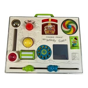 1970 Fisher-Price Activity Center Vintage Baby Toy Spinner Classic Nursery Decor